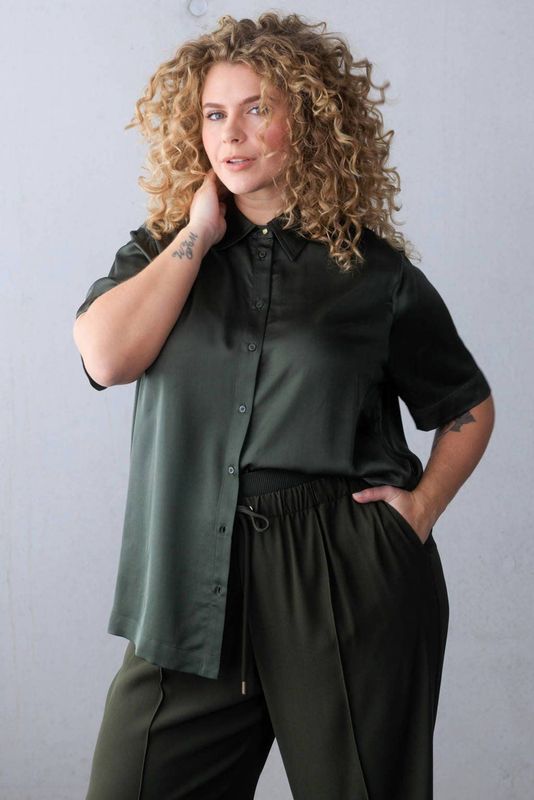 Yest Curve - Blouse - Donkergroen