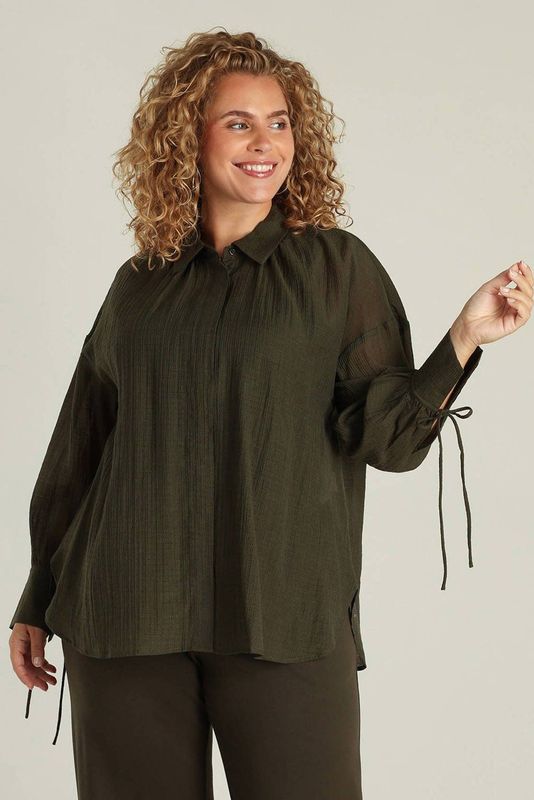 Yest Curve - Blouse - Donkergroen