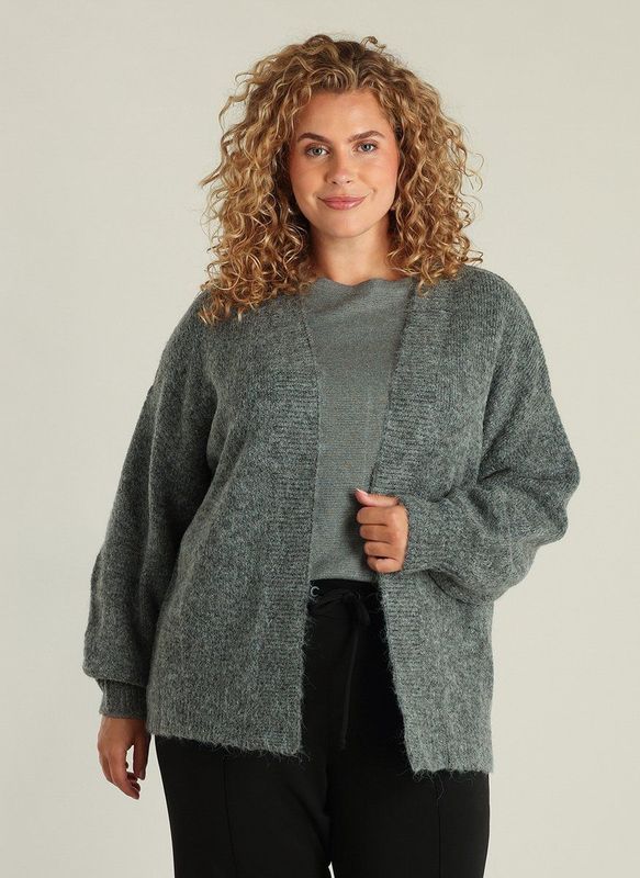 Yest Curve - Gebreid Vest - Grijs - Met Wol