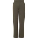 Yest - Curve Wide Leg High Waist Broek - Donkergroen
