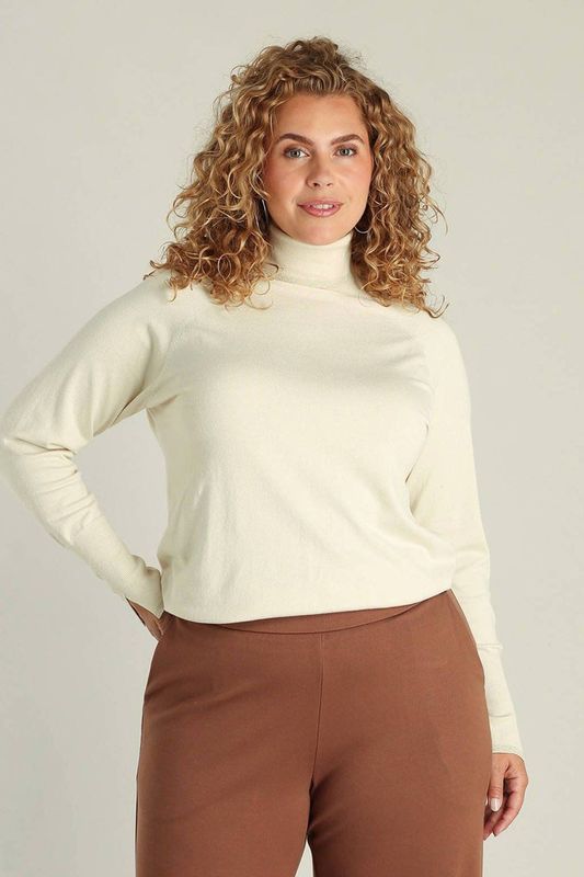 Yest - Curve - Wide Leg High Waist Broek - Bruin