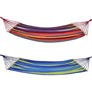 VDD - hangmat - 220 x 160 - multicolour groen - geschikt voor 2 personen