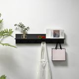 VDD - Wandkapstok - Zwart - Met Opbergplank - Functioneel en Stijlvol