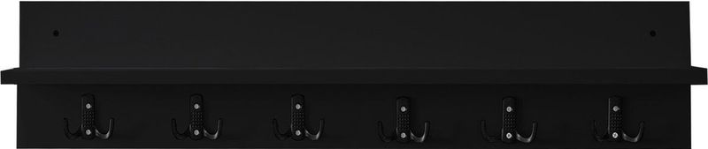 VDD - Wandkapstok - Zwart - Met Opbergplank - Functioneel en Stijlvol