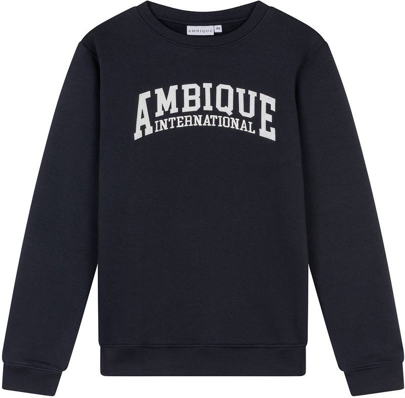 Ambique - Sweater - Marine - Ronde Hals - Lange Mouwen