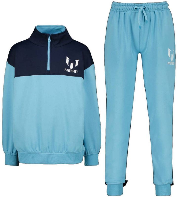 Messi - Kledingset - Lichtblauw/Donkblauw - Sweater en Joggingbroek