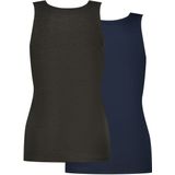 Vingino - Hemd - Donkerblauw - Mouwloos - 2 Stuks