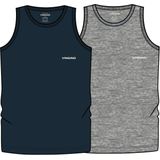 Vingino - Hemd - Donkerblauw - Mouwloos - 2 Stuks