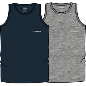 Vingino - Hemd - Donkerblauw - Mouwloos - 2 Stuks
