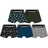 Vingino - Boxershorts - Zwart/Multi-color - Set van 5