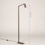 Staande Leeslamp - Bruin - GU10 Fitting - Koker als Kap