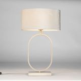 Tafellamp - Beige - Ovale Fluwelen Kap