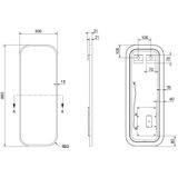 Hotbath - &More Soft Square Spiegel - Rechthoekig - 30x80cm - Geborsteld Koper PVD