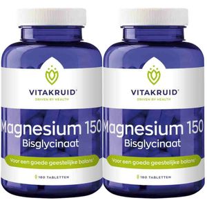 Vitakruid - Magnesium 150 - Tabletten - Bisglycinaat - 150 Stuks