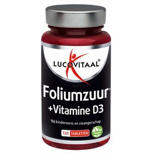 Lucovitaal - Foliumzuur + Vitamine D3 - 120 Tabletten - Voor Kinderwens en Zwangerschap