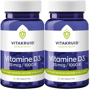 Vitakruid - Vitamine D3 - 25 mcg - 120 Tabletten
