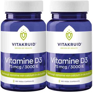 Vitakruid - Vitamine D3 - 75 Mcg - 3000 IE - 60 Vegacapsules