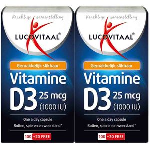Lucovitaal - Vitamine D3 - 25mcg - 120 Capsules