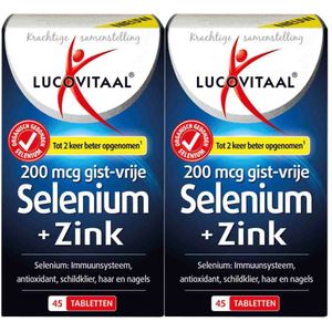 Lucovitaal - Selenium & Zink - 200 mcg - Gistvrij - 45 Tabletten