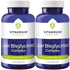Vitakruid - Ijzer Bisglycinaat - 90 Tabletten - Voedingssupplement