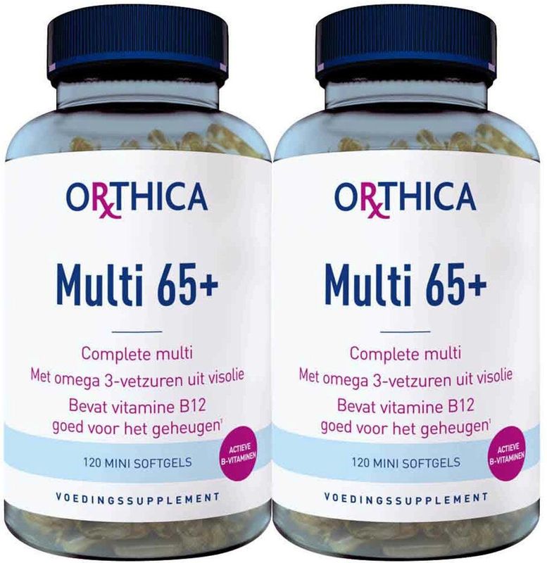 Orthica - Multi 65+ - Multivitaminen - Rood - rPET Verpakking - Grootverpakking
