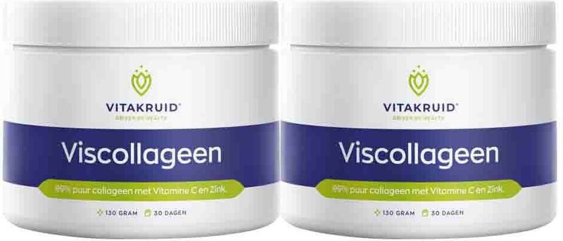 Vitakruid - Pure Viscollageen Poeder - 130 gr - Met C en Zink