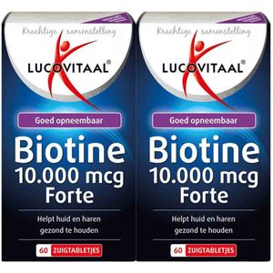 Lucovitaal - Biotine 10.000 mcg Forte - Zuigtabletten - Kersensmaak