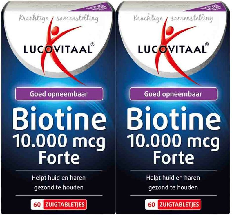 Lucovitaal - Biotine 10.000 mcg Forte - Zuigtabletten - Kersensmaak