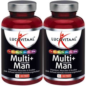 Lucovitaal - Multi + Compleet Man - Multivitaminen - 2 x 120 tabletten - Voordeelverpakking