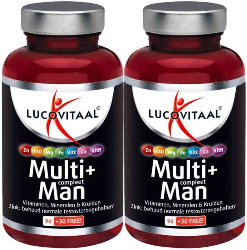 Lucovitaal - Multi + Compleet Man - Multivitaminen - 2 x 120 tabletten - Voordeelverpakking