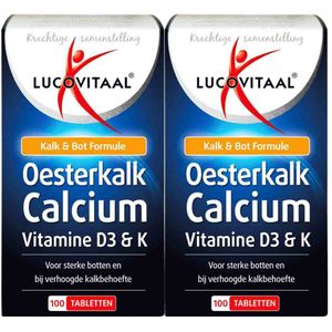 Lucovitaal - Oesterkalk Calcium Vitamine D3 & K - 100 Tabletten