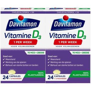 Davitamon - Vitamine D Vegan - 24 Capsules - Plantaardige Vitamine D3