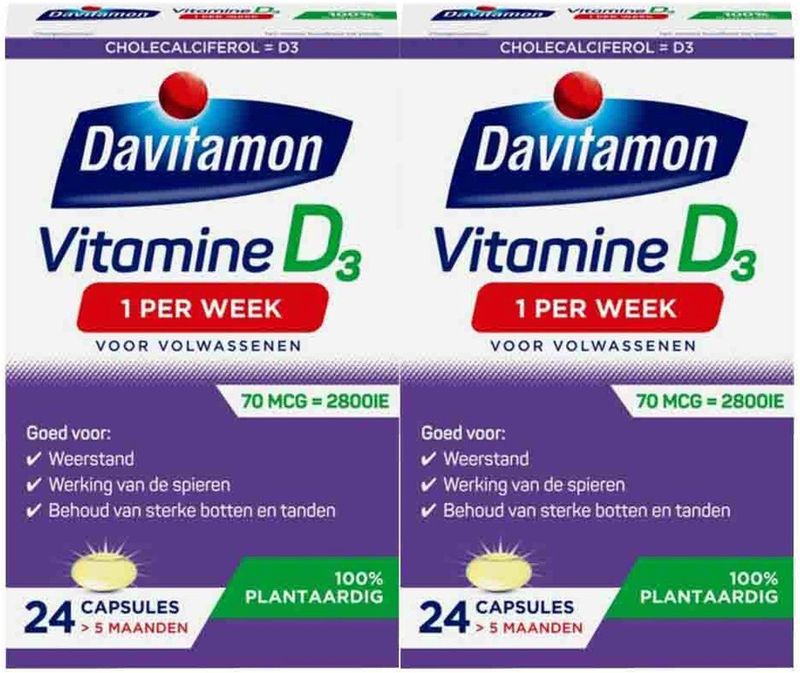 Davitamon - Vitamine D Vegan - 24 Capsules - Plantaardige Vitamine D3