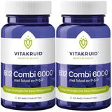 Vitakruid - B12 Combi 6000 - 2x 60 Tabletten - Voedingssupplement - Met Folaat