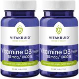 Vitakruid - Vitamine D3 - Vegan - 25 mcg - 120 Tabletten