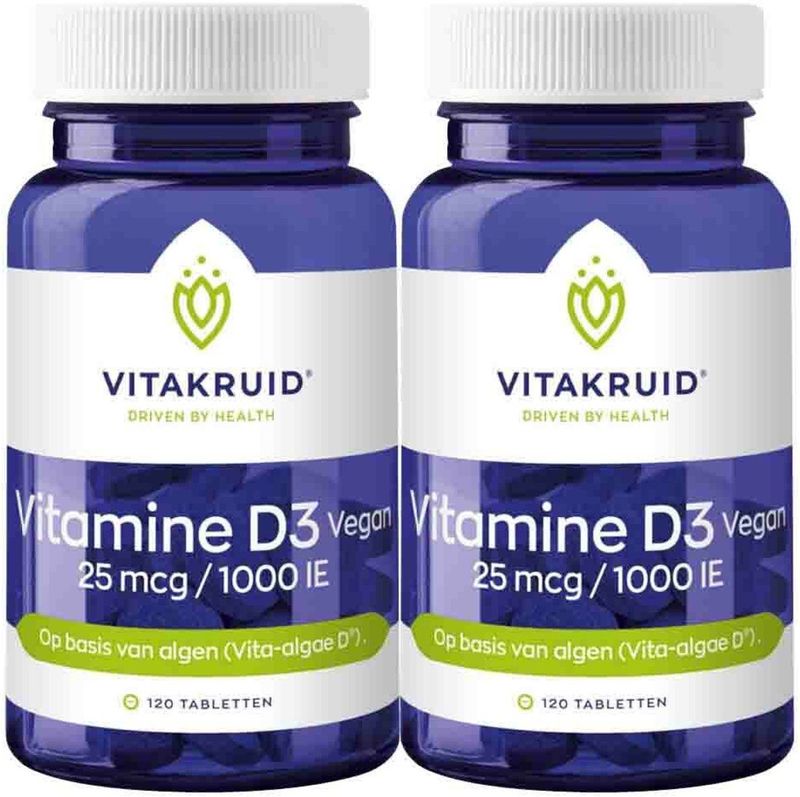 Vitakruid - Vitamine D3 - Vegan - 25 mcg - 120 Tabletten