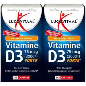 Lucovitaal - Vitamine D3 Forte - 75mcg - 365 Capsules