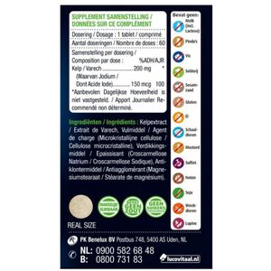 Lucovitaal - Pure Kelp - 60 Tabletten - Natuurlijke Bron van Jodium