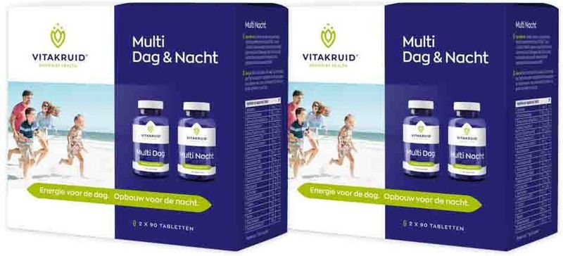 Vitakruid Multi Dag & Nacht - Voordeelverpakking - 2 x 2 x 90 Tabletten