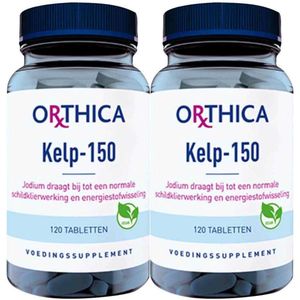 Orthica - Kelp - Mineralenpreparaat - Natuurlijke Bron van Jodium - 150 Capsules