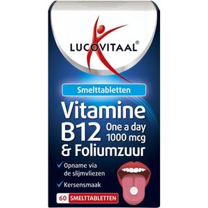 Lucovitaal - Vitamine B12 & Foliumzuur - 60 Smelttabletten - Biologisch Beschikbaar