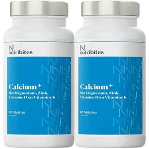 Nutribites - Calcium+ - 60 Tabletten - Verrijkt met Vitamine D en Magnesium