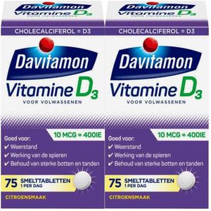 Davitamon - Vitamine D Volwassenen - 75 Smelttabletten