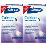 Davitamon - Calcium Vitamine D3 - Pepermunt - 60 Kauwtabletten