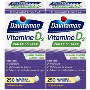 Davitamon - Vitamine D3 - 250 Tabletten - Voor 50 Jaar en Ouder