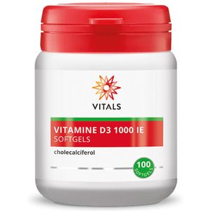 Vitals - Vitamine D3 - Softgels - 1000IE - 100 Softgels
