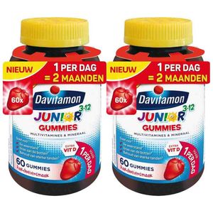 Davitamon - Junior Gummies - Multivitaminen - Aardbeismaak - 60 gummies