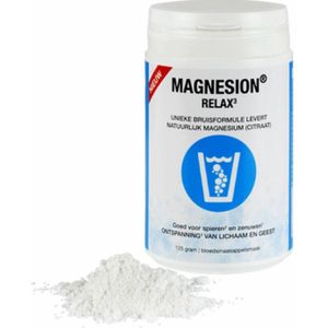 Magnesion Relax - Poeder - 125 gr - Bloedsinasappelsmaak - Magnesium en Vitamine D3