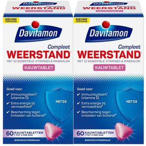 Davitamon Compleet Weerstand Hoog Gedoseerd - Bosvruchten - 50 Kauwtabletten