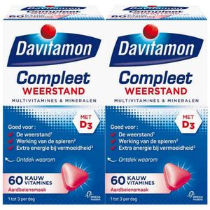 Davitamon - Compleet - Weerstand - Aardbeismaak - Vitamines en Mineralen